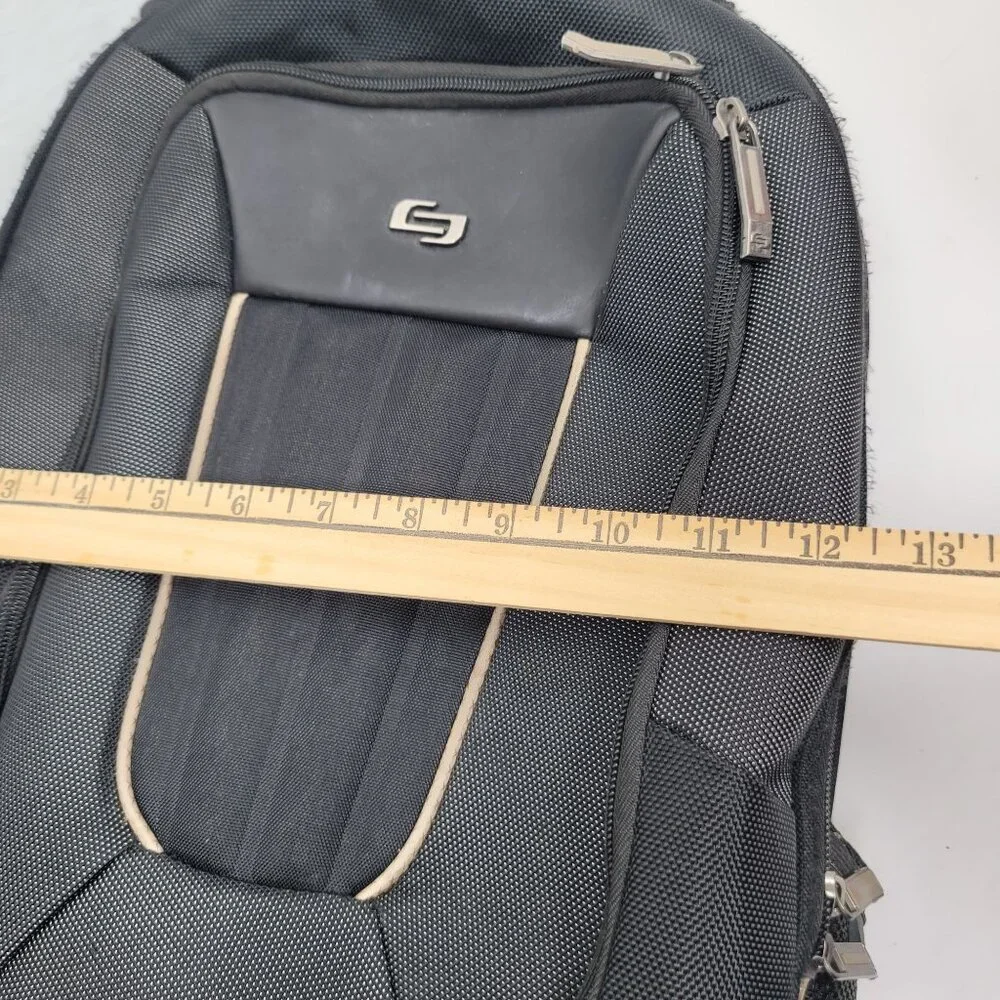 Solo Black Laptop Backpack With Multiple Compartments